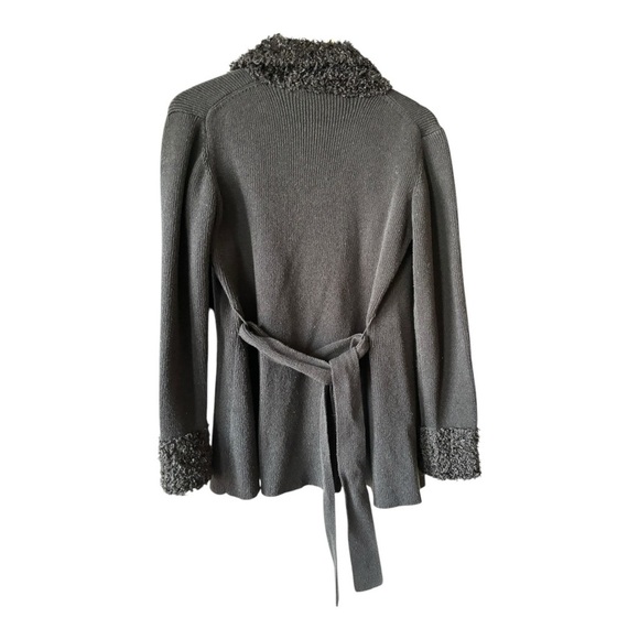 Max Studio Knitwear Vintage Tie Cardigan Mob Wife Y2K Size S - Picture 7 of 9